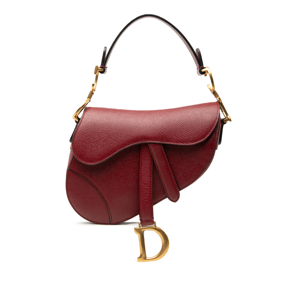 Pre-Loved Dior Mini Grained Calfskin Saddle Bag